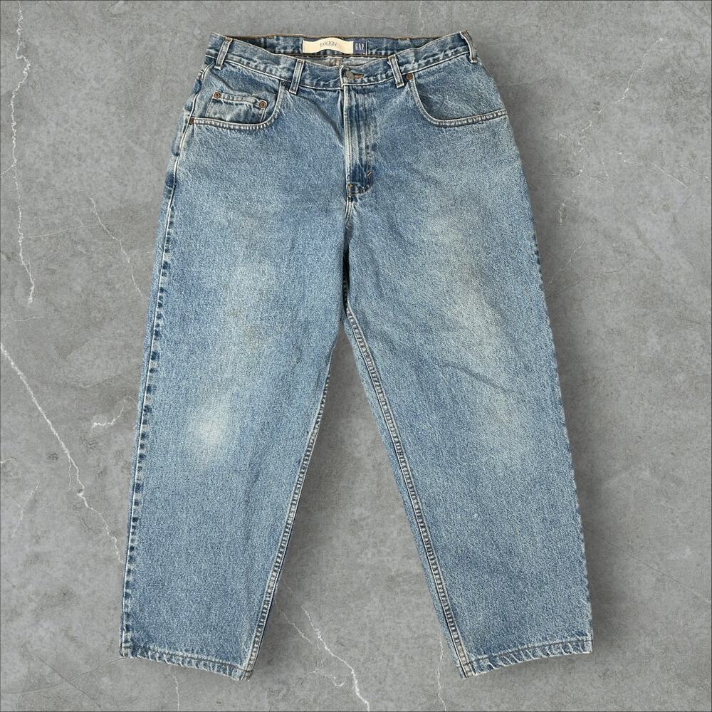 Vintage GAP Baggy Loose Fit Size Mens 36x30 Medium Wash Blue Y2K Denim Jeans
